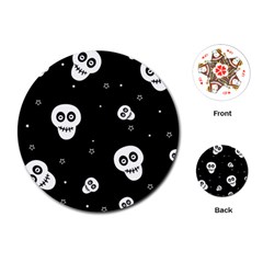 Skull Pattern Playing Cards Single Design (round)