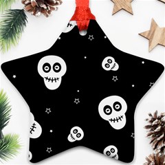 Skull Pattern Star Ornament (two Sides)