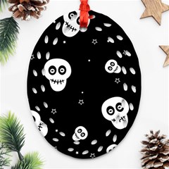 Skull Pattern Ornament (oval Filigree)