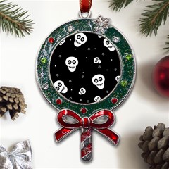 Skull Pattern Metal X mas Lollipop With Crystal Ornament by Ket1n9