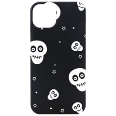 Skull Pattern Iphone 15 Pro Black Uv Print Pc Hardshell Case