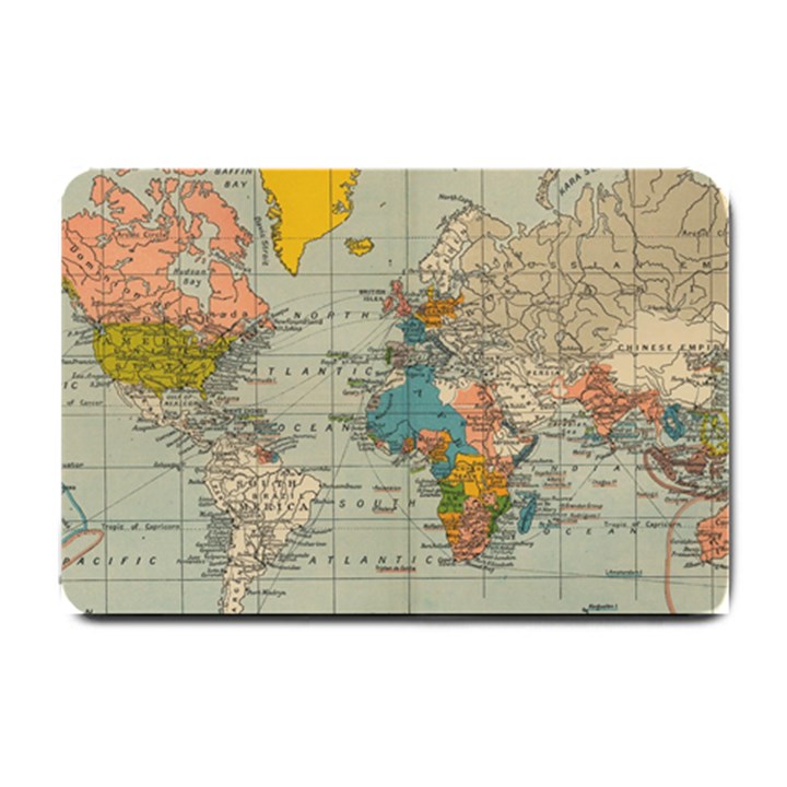 Vintage World Map Small Doormat