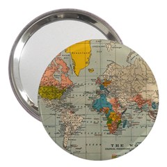 Vintage World Map 3  Handbag Mirrors by Ket1n9