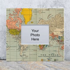 Vintage World Map White Wall Photo Frame 5  X 7  by Ket1n9