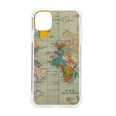 Vintage World Map Iphone 11 Tpu Uv Print Case by Ket1n9