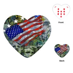 Usa United States Of America Images Independence Day Playing Cards Single Design (heart)