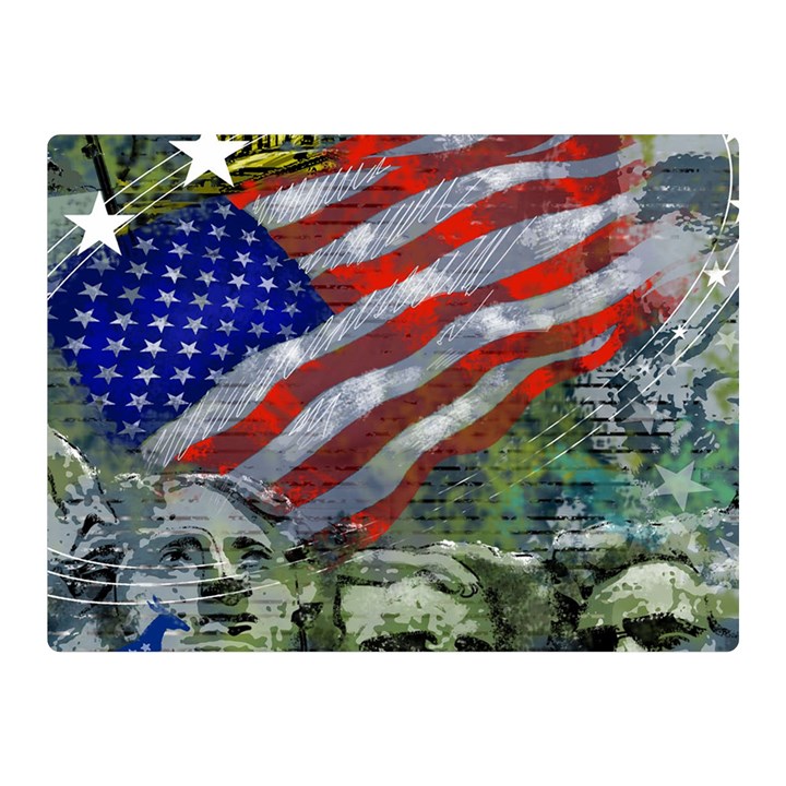 Usa United States Of America Images Independence Day Two Sides Premium Plush Fleece Blanket (Mini)