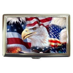 United States Of America Images Independence Day Cigarette Money Case by Ket1n9