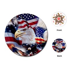 United States Of America Images Independence Day Playing Cards Single Design (round)