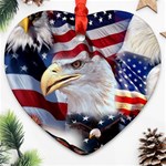 United States Of America Images Independence Day Heart Ornament (Two Sides) Front