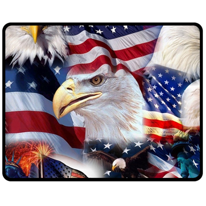 United States Of America Images Independence Day Two Sides Fleece Blanket (Medium)