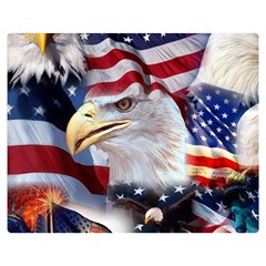 United States Of America Images Independence Day Two Sides Premium Plush Fleece Blanket (teen Size) by Ket1n9