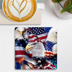 United States Of America Images Independence Day Uv Print Square Tile Coaster  by Ket1n9