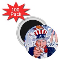 Independence Day United States Of America 1 75  Magnets (100 Pack)  by Ket1n9