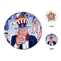 Independence Day United States Of America Playing Cards Single Design (round)