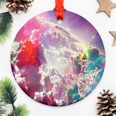 Clouds Multicolor Fantasy Art Skies Ornament (round) by Ket1n9