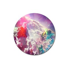 Clouds Multicolor Fantasy Art Skies Magnet 3  (round) by Ket1n9