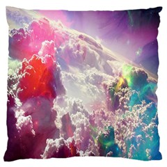 Clouds Multicolor Fantasy Art Skies Standard Premium Plush Fleece Cushion Case (one Side) by Ket1n9