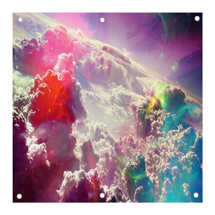 Clouds Multicolor Fantasy Art Skies Banner and Sign 3  x 3 