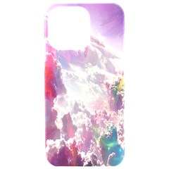 Clouds Multicolor Fantasy Art Skies Iphone 15 Pro Max Black Uv Print Pc Hardshell Case by Ket1n9