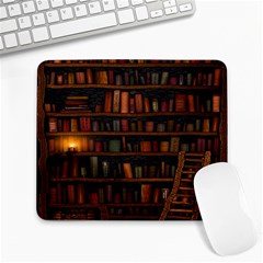 Books Library Large Mousepad by Ket1n9