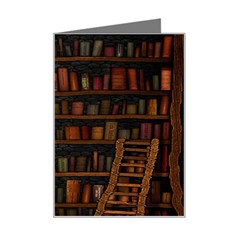 Books Library Mini Greeting Card by Ket1n9