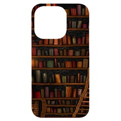 Books Library Iphone 14 Pro Black Uv Print Case by Ket1n9