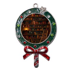 Books Library Metal X mas Lollipop With Crystal Ornament by Ket1n9