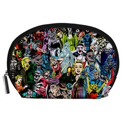 Vintage Horror Collage Pattern Accessory Pouch (large)