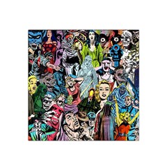 Vintage Horror Collage Pattern Satin Bandana Scarf 22  X 22 