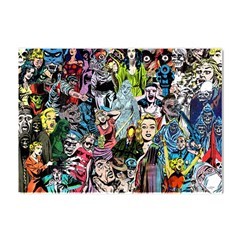 Vintage Horror Collage Pattern Crystal Sticker (a4) by Ket1n9