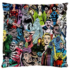 Vintage Horror Collage Pattern 16  Baby Flannel Cushion Case (two Sides) by Ket1n9