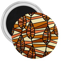 Autumn Leaf Mosaic Seamless 3  Magnets by Hannah976