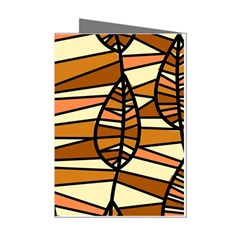 Autumn Leaf Mosaic Seamless Mini Greeting Cards (pkg Of 8)