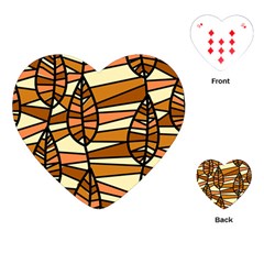 Autumn Leaf Mosaic Seamless Playing Cards Single Design (heart)