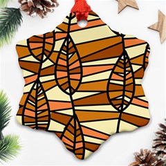 Autumn Leaf Mosaic Seamless Ornament (snowflake)