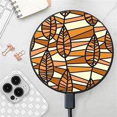 Autumn Leaf Mosaic Seamless Wireless Fast Charger(black) by Hannah976