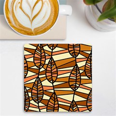 Autumn Leaf Mosaic Seamless Uv Print Square Tile Coaster  by Hannah976