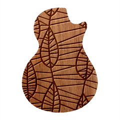 Autumn Leaf Mosaic Seamless Guitar Shape Wood Guitar Pick Holder Case And Picks Set by Hannah976