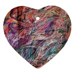 Abstract Summer Flow Ornament (Heart) Front