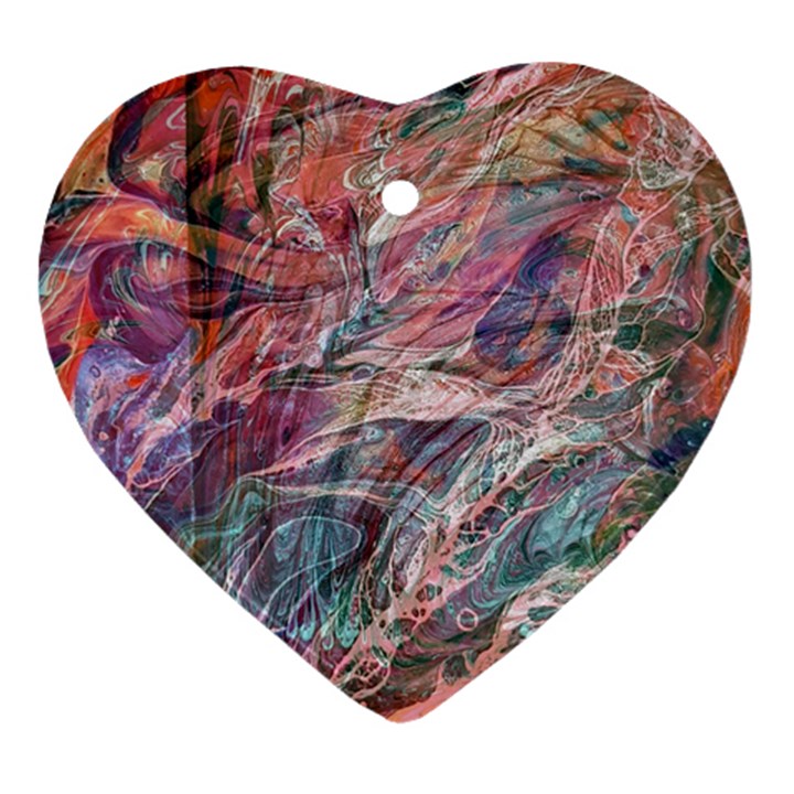 Abstract Summer Flow Ornament (Heart)