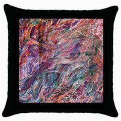 Abstract Summer Flow Throw Pillow Case (Black)