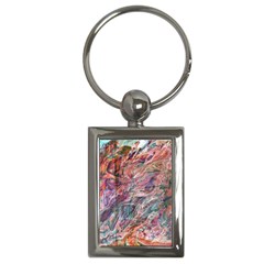 Abstract Summer Flow Key Chain (rectangle) by kaleidomarblingart