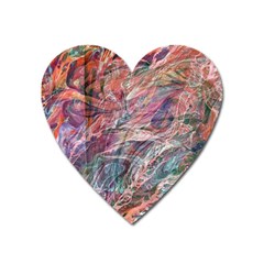 Abstract Summer Flow Heart Magnet by kaleidomarblingart