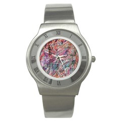 Abstract Summer Flow Stainless Steel Watch