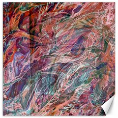 Abstract Summer Flow Canvas 20  X 20  by kaleidomarblingart