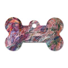 Abstract Summer Flow Dog Tag Bone (One Side)