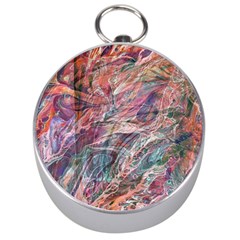 Abstract Summer Flow Silver Compasses