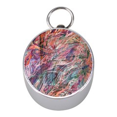 Abstract Summer Flow Mini Silver Compasses