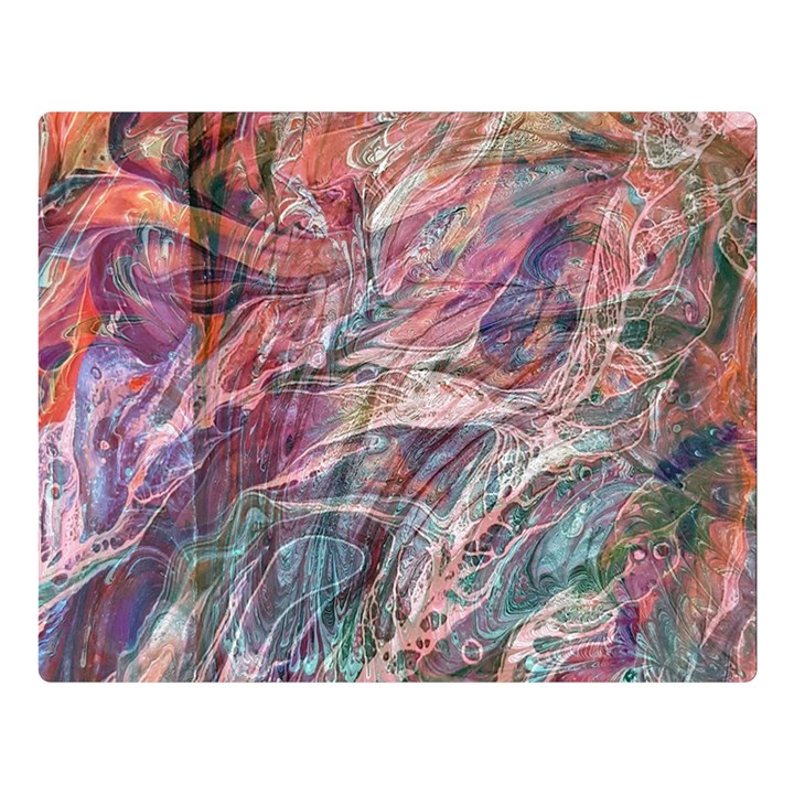 Abstract Summer Flow Premium Plush Fleece Blanket (Large)